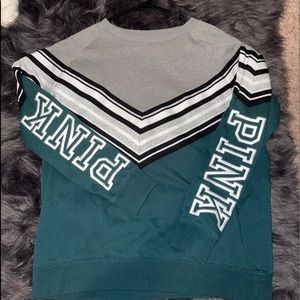 PINK varsity sweatshirt